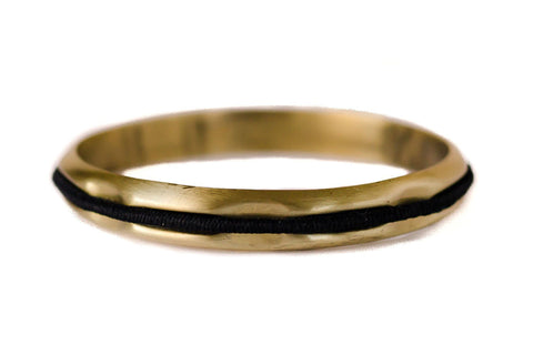 Hair Tie Bangle Brushed Gold - Maria Shireen