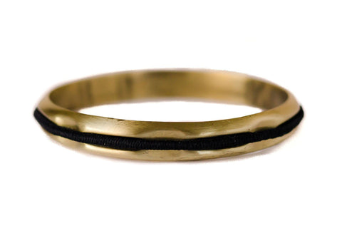 Hair Tie Bangle Brushed Gold